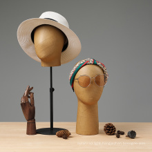 Female Male Egg Fiberglass Vintage Kraft Paper Mannequins Head with shoulder for Hats Scarf Wigs Jewelry Bathing hat Display